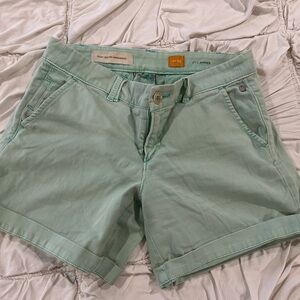 Pilcro Mint Green Cotton Casual Shorts